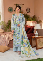 3-PC Unstitched Digital Printed Lawn By Elaf Premium | EPS-6B